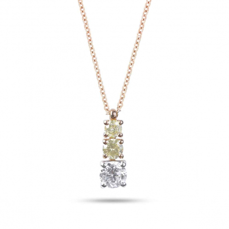 Collier Diamants Blanc et Jaunes