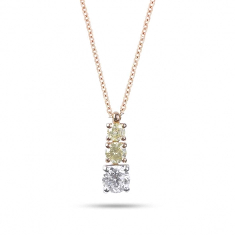 Collier Diamants Blanc et Jaunes