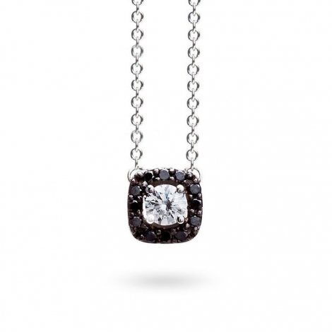 Collier diamants blanc et noirs One More