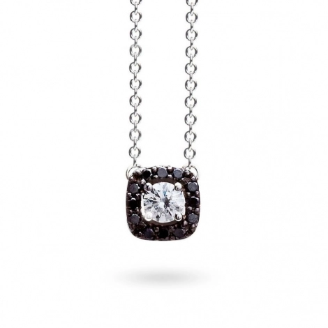 Collier diamants blanc et noirs One More