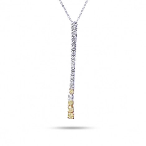 Collier Diamants blancs et jaunes