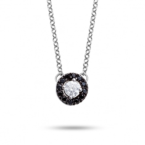 Collier diamants blancs et noirs One More