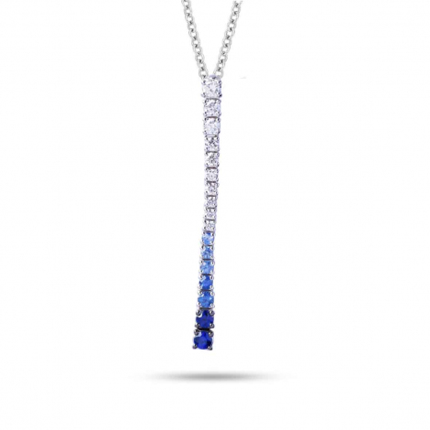 Collier Diamants et Saphirs