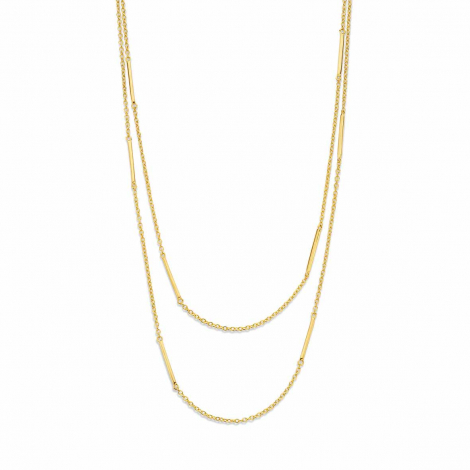 Collier double en argent - plaqu-or - Naiomy  combiner