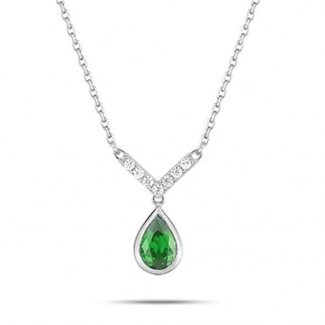 Collier emeraude et diamant
