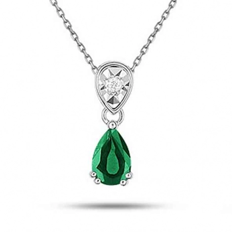 Collier Emeraude et diamant