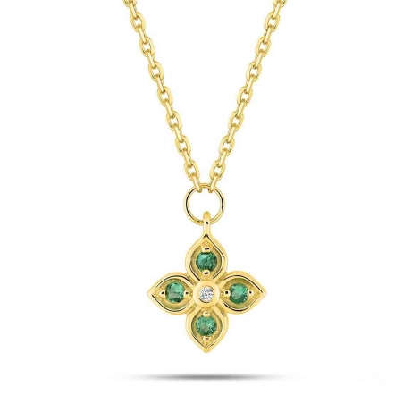 Collier Emeraude et diamant