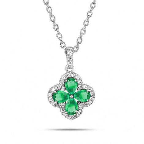 Collier Emeraude et diamants