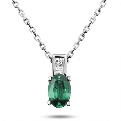 Collier Emeraude et diamants