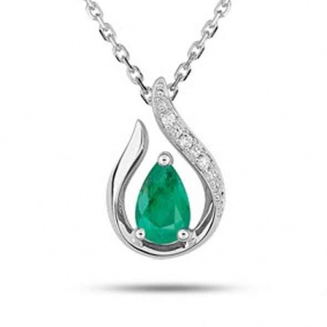 Collier Emeraude et diamants