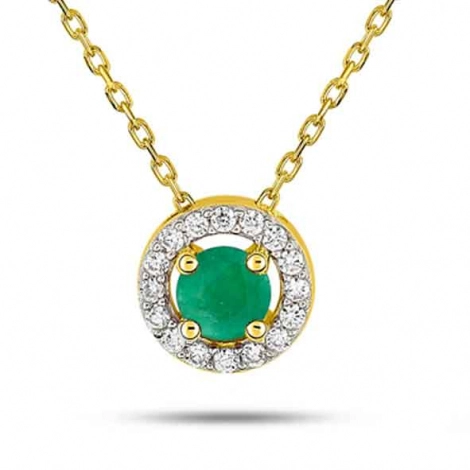 Collier Emeraude et oxydes