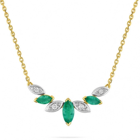 Collier Emeraude et diamants