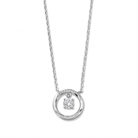 Collier en Argent avec pendentif fil torsad et oxydes - Naiomy
