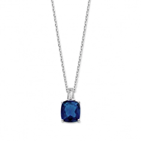 Collier en Argent pendentif pierre bleu et oxydes - Naiomy