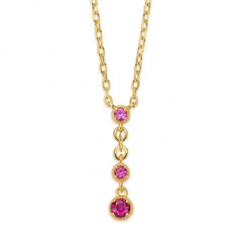 Collier en argent plaqu� or et Oxydes - Naiomy  � combiner