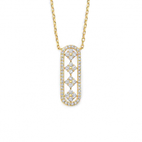 Collier en argent plaqué or jaune- Oxydes - Naiomy  à combiner
