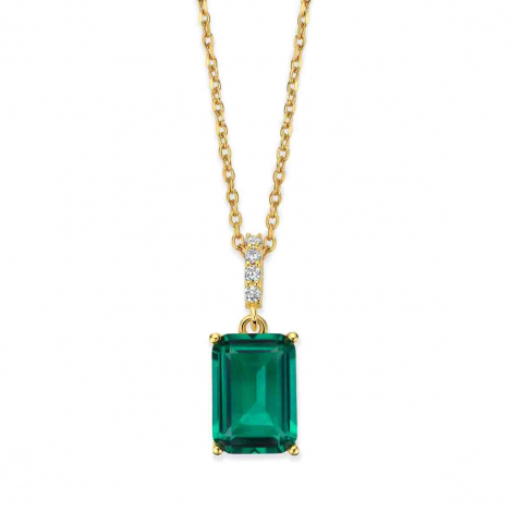 Collier en argent plaqu� or - Oxydes - Naiomy  � combiner