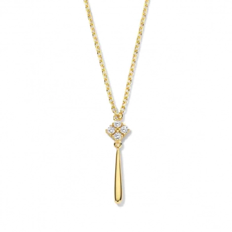 Collier en Argent plaqu or serti d'oxydes - Naiomy