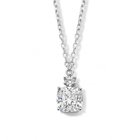 Collier en argent serti de zirconium Naiomy Silver
