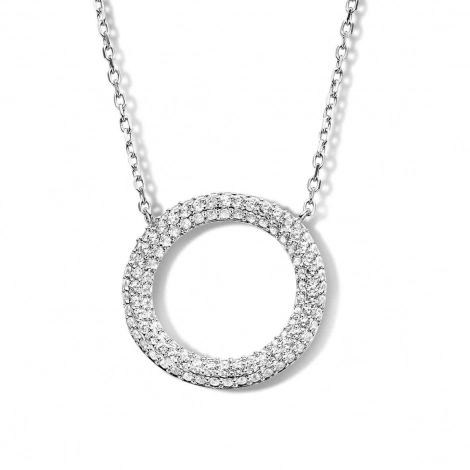 Collier en argent serti de zirconium Naiomy Silver