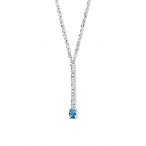 Collier en argent serti de zirconium Naiomy Silver