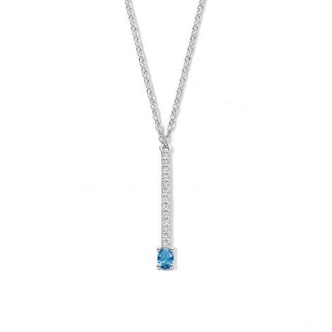 Collier en argent serti de zirconium Naiomy Silver