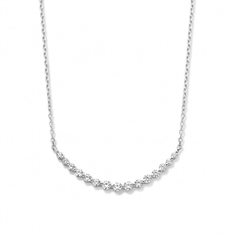 Collier en argent serti de zirconium Naiomy Silver