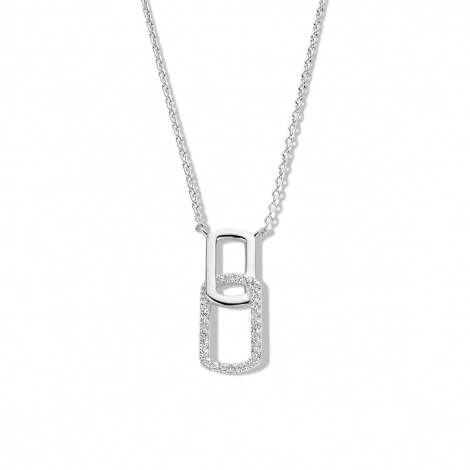 Collier en argent serti de zirconium Naiomy Silver