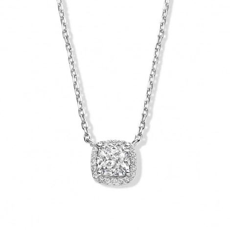 Collier en argent serti de zirconium Naiomy Silver