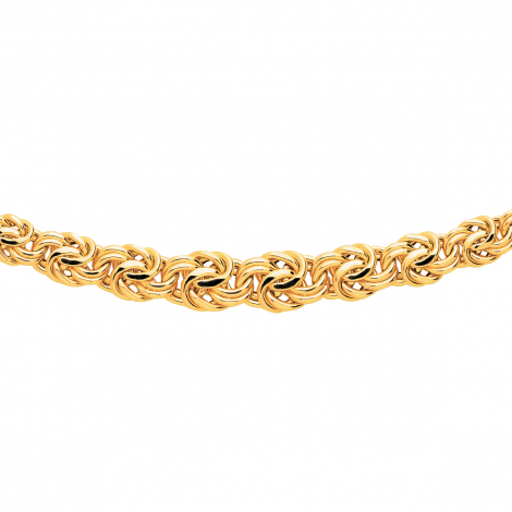 Chaîne En Or Jaune 9 Carats Style Rolo - Longueur Ajustable 16-18 Cm - Neuf étiqueté