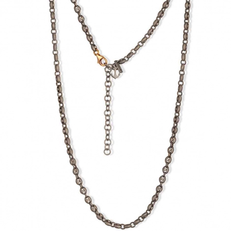 Collier Grain de Caf Mano J en Titane et Or