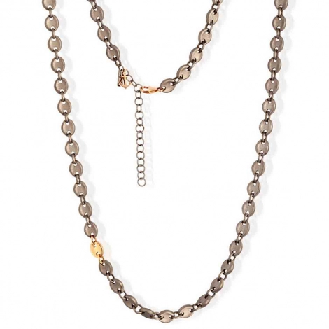 Collier Grain de Caf Mano J en Titane et Or