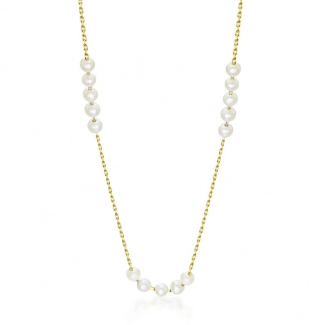 Collier or et Perles
