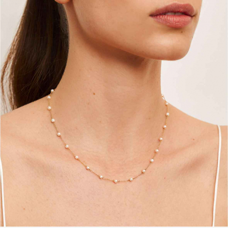 Collier or et Perles