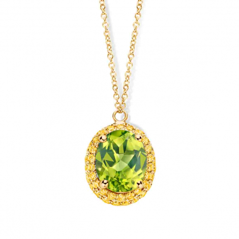  Collier Peridot et saphir jaune- One More