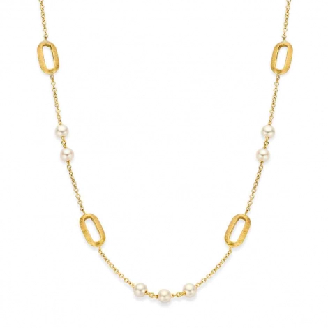 Collier or et perles