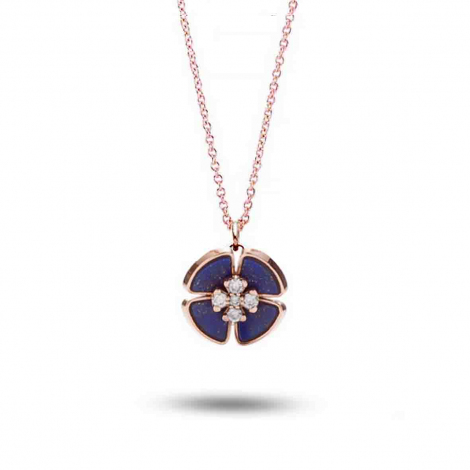 Collier Ptales Diamants et Lapis Lazuli