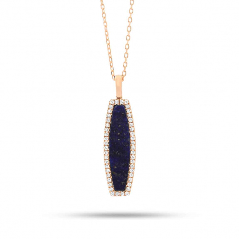 Collier Pierre Fine Lapis Lazuli et Diamants