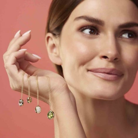 Collier prasiolite et diamants- One More