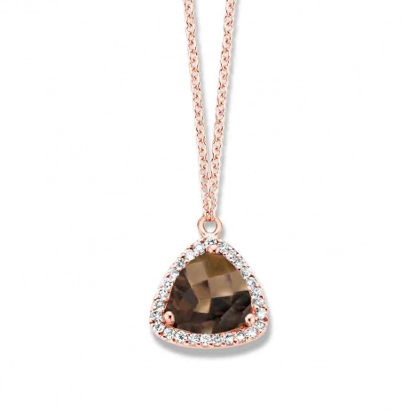 Collier quartz fum et diamants- One More