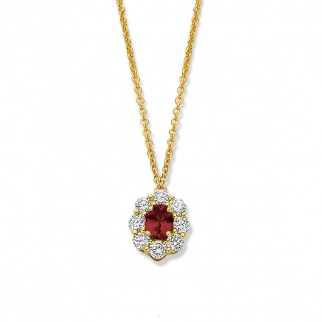 Collier Rubis et diamant