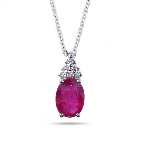 Collier Rubis et diamant