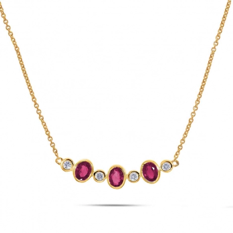 Collier Rubis et diamant