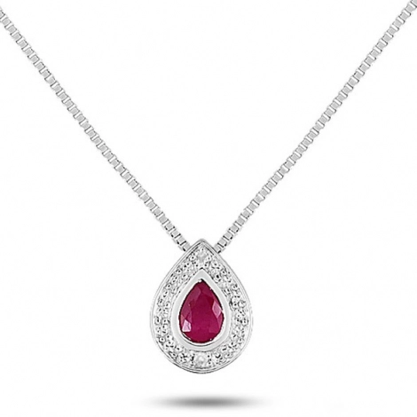 Collier Rubis et diamant