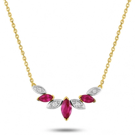 Collier Rubis et diamants