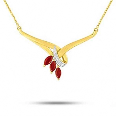 Collier Rubis et diamants