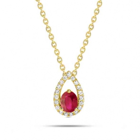 Collier Rubis et diamants