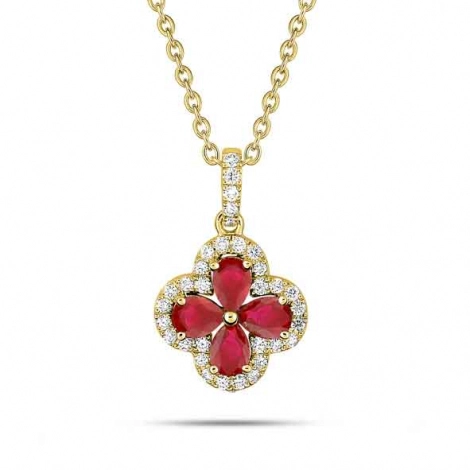 Collier Rubis et diamants