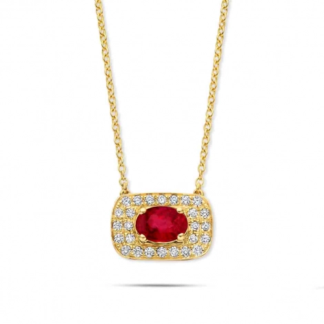 Collier Rubis et diamants