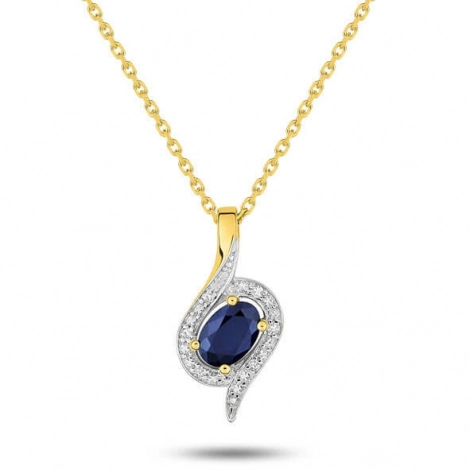 Collier Saphir et diamants